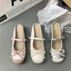 Тапочки-полушапки с бантом и внутренним увеличением, женская верхняя одежда весна-лето 2025, новые туфли с атласной лицевой стороной