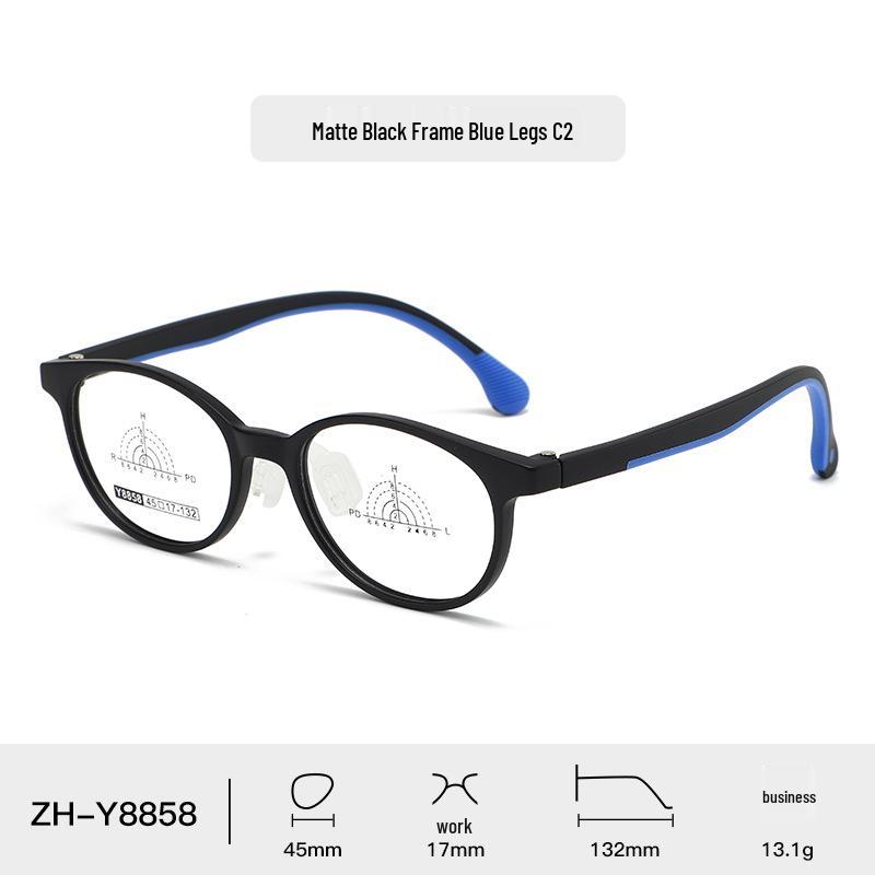 Comfortable Kids' Eyeglass Frames with Adjustable Nose Pads and Silicone Temples - Lightweight, Cute, and Durable for Girls