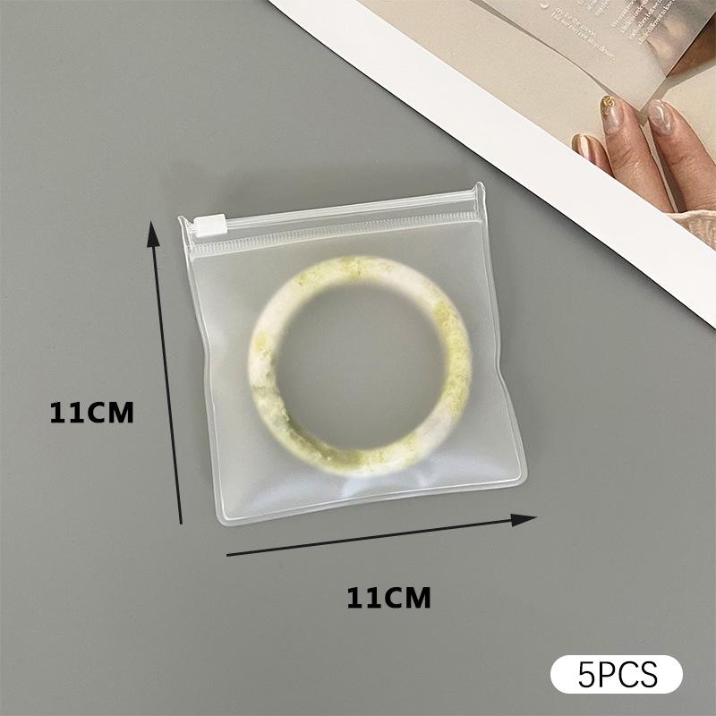 5 шт., прозрачные матовые пакеты из ЭВА с застежкой-молнией, пакеты для упаковки ювелирных изделий, серьги ручной работы, ожерелье, браслет, органайзер для хранения