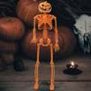 Lifelike Human Skeleton Funny Halloween Movable Skeleton Halloween Pumpkin Skeleton Bar Home Decor