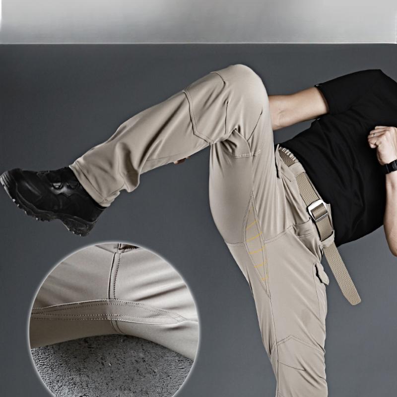 Мужские быстросохнущие спортивные брюки-карго, эластичные, весна-осень, тактические, походные, охотничьи, походные, скалолазательные, софтшелл-штаны