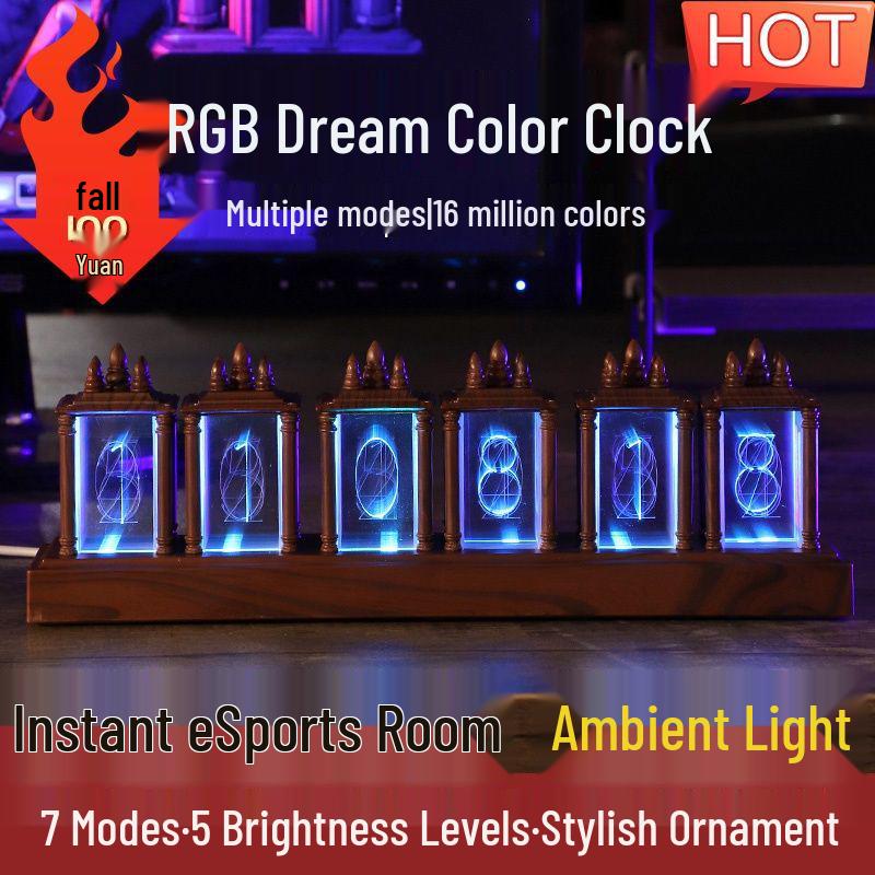 RGB Ламповый киберспортивный настольный будильник - Сделай сам Художественное украшение и подарок