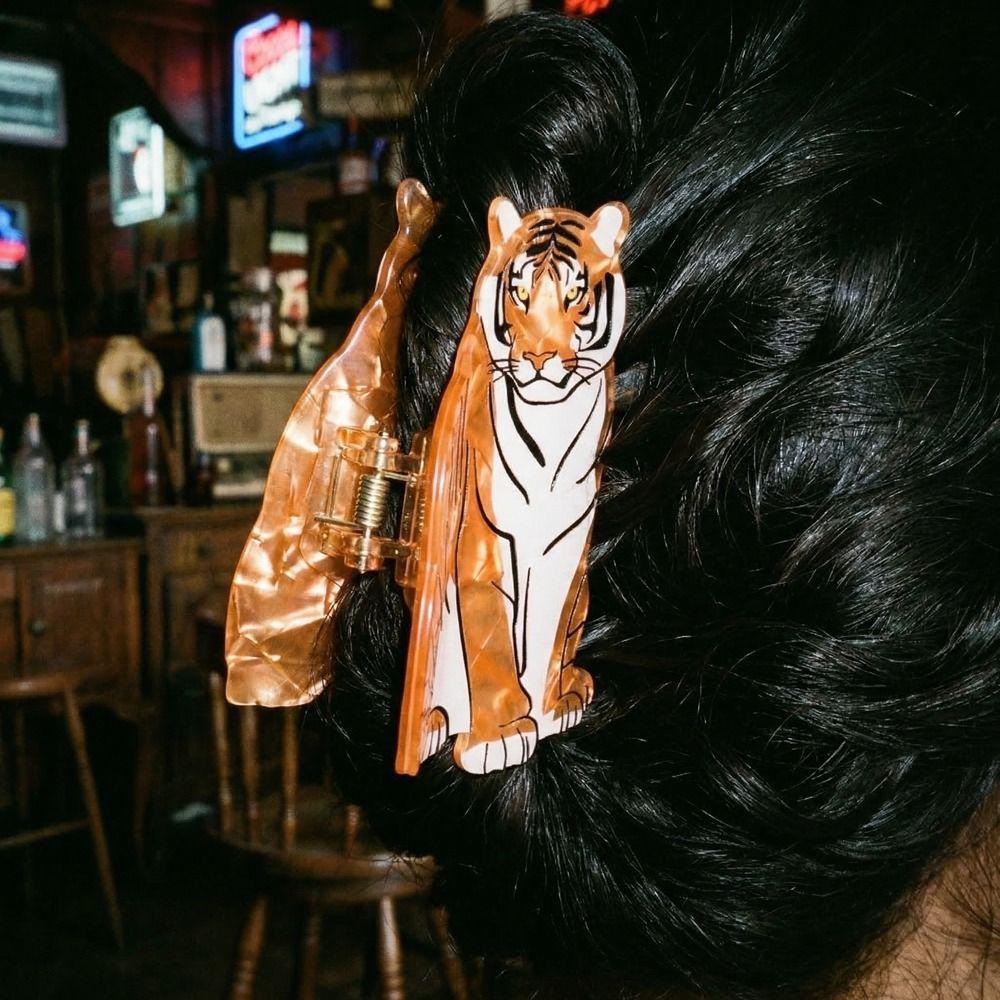 Hairpin Tiger Hair Claw PC Large Shark Clip Cute Animal Shaped Hair Clip Girls