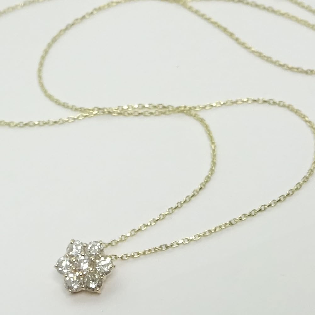 И я ювелирные изделия бриллиантовое ожерелье семь звезд карат 10-каратное желтое золото изысканный бриллиантовый кулон с сертификатом подлинности [You Box] 0.2