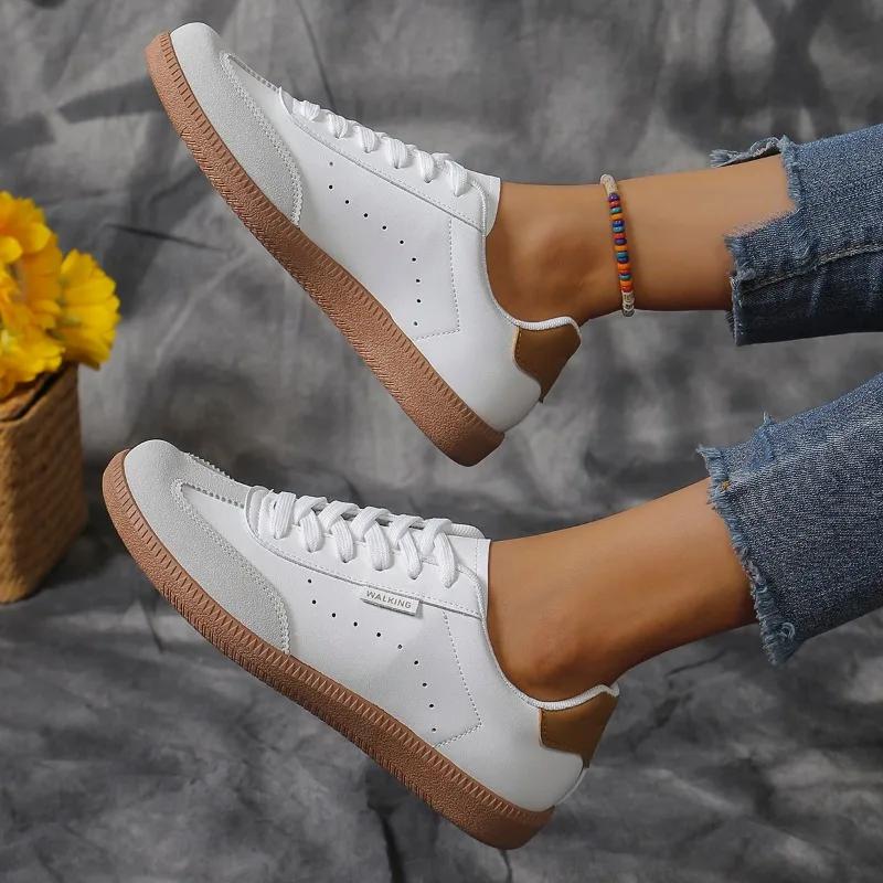 Распродажа женской обуви с круглым носком на шнуровке, женская вулканизированная обувь, осенняя подошва Solft, разноцветная повседневная удобная спортивная обувь