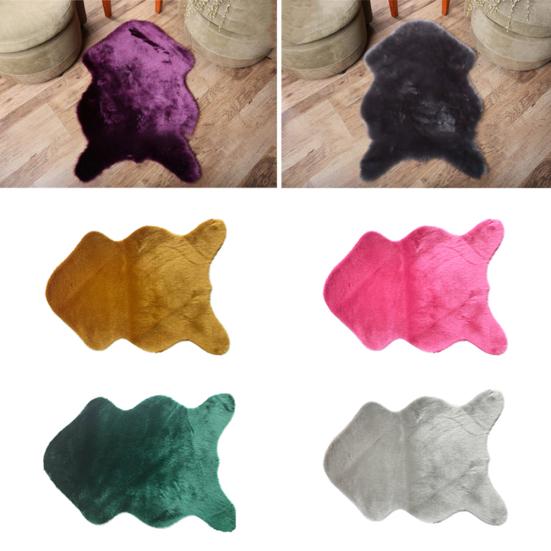 Пушистый искусственный мех Геометрический придверный коврик Ковер для пола Гостиная Спальня