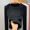 Women's Autumn and Winter Round Neck Knitting Bottom Pullover Jumper
