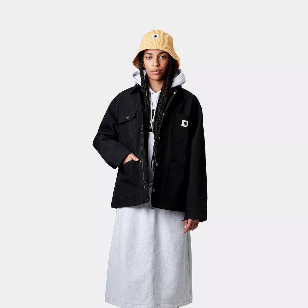 Carhartt WIP SS25 Куртка женская с длинным рукавом, квадратным воротником и множеством карманов, бирка I034425-00E-XX