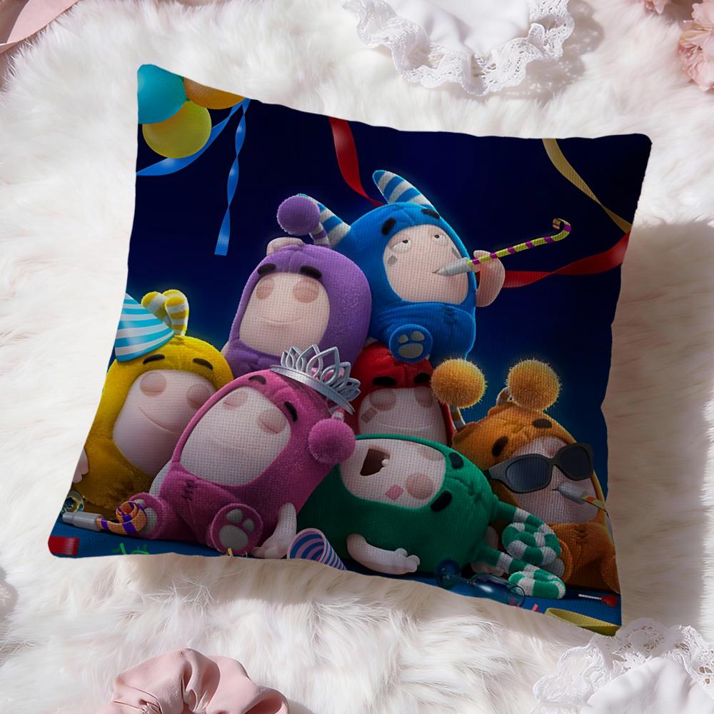 Милая Мультяшная Наволочка O-Oddbods Премиум Комфорт Двусторонняя Наволочка - Дизайн Два в Одном для Любой Комнаты и Салона Автомобиля