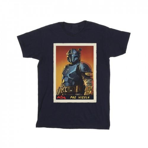 STAR WARS Mens The Mandalorian Paz Vizla Card T-Shirt