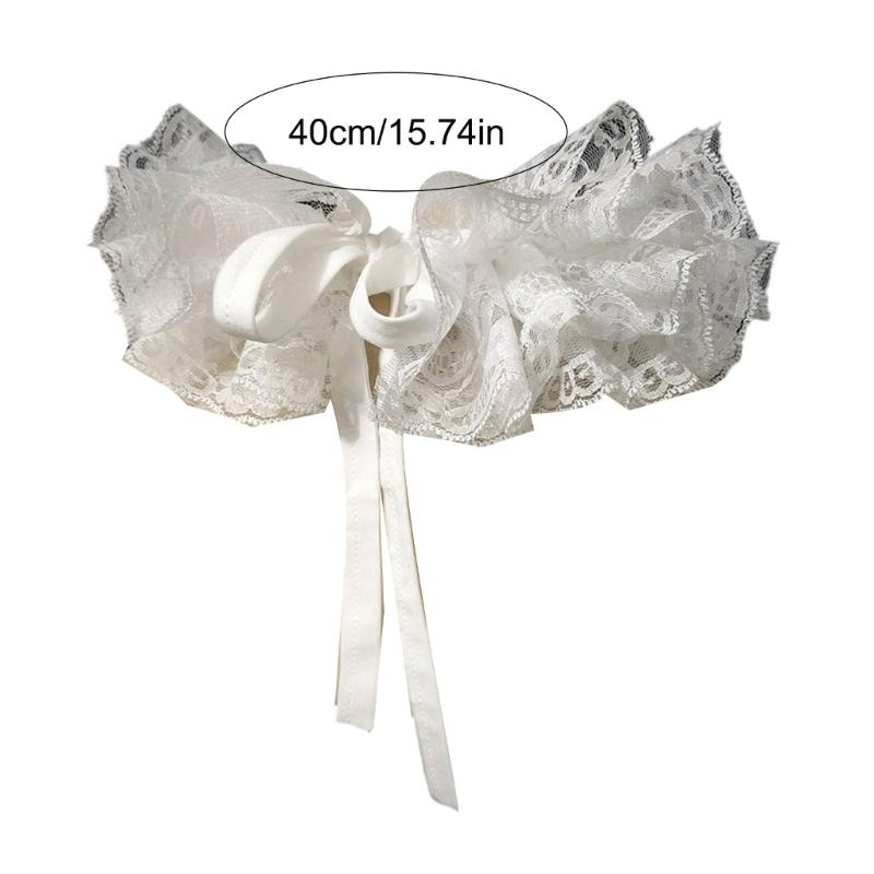 Викторианский Эдвардианский стиль Съемный кружевной воротник-жабо с регулируемой лентой для костюмов Хэллоуин Косплей тематическая вечеринка