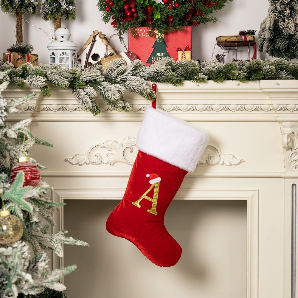 Velvet Christmas Sock Gift Bag Christmas Decoration Pendant Home Room Decor