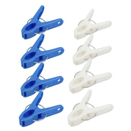 Towa Sangyo Neosoul Clothespins, Whole Hanger Pinch, White/Blue, Approx. 4.4 X 1.4 X 6cm, Pack of 10