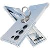 Protective Case - BOOLING - for Samsung Galaxy S25 Ultra - Transparent - Shockproof - 360° Rotating Ring