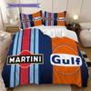 Martini Stripes Elegance Three-piece set (1 * duvet cover + 2 * pillowcase, without core) 2D Flat Christmas birthday gift Duvet cover and pillowcase