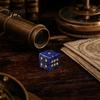 Tabletop Game Dice Natural Hand Carved Stone Dice, Mini Healing Faux Crystal Casual Night 6-Sided Golden Dots for Board Game, Casino Polished