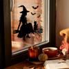 Halloween Witch Bat Glass Window Home Beautification Decoration Static Window Stickers