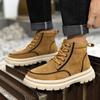 Мужские ботильоны, короткие ботинки, ретро, рабочие ботинки, повседневная обувь