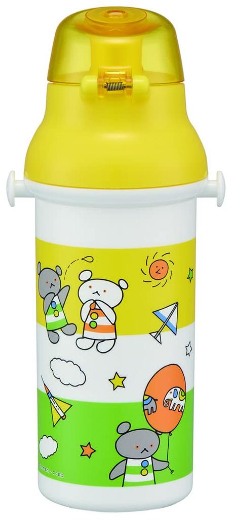 Пластиковая бутылка для воды Skater 480 мл, антибактериальная, сделано в Японии, детская Koguma-chan PSB5SANAG-A
