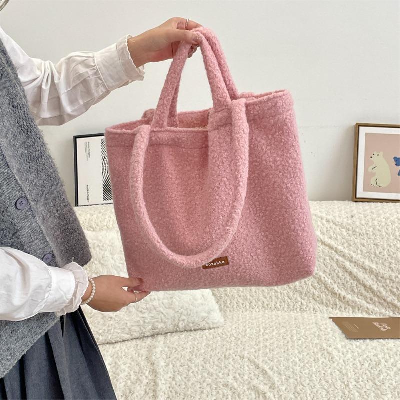 111 Autumn and Winter New Plush Soft Waxy Shoulder Bag Underarm Bag Large Capacity Commuter Handbag