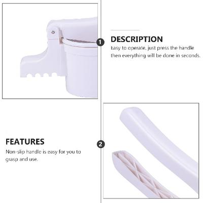 Hemoton Нержавеющая сталь Картофеледавилка и пюрепресс - Ручной пресс для картофеля с нескользящей ручкой для домашнего использования, Большая вместимость для быстрого и легкого пюре