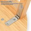8Pcs Screw-On Hinges Flap Hinges Rustproof Corrosion Resistant Smooth Cabinet Table Furniture 180-Degree Foldable Hinges