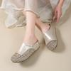 Platform Inner Heightened Baotou Semi-slippers for Women In Summer, New Woven Hollow One-foot Slip-on Cool Drag