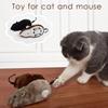 1pc Creative Clockwork Spring Power Plush Mouse Toy Cat Dog Playing Toy Pet Kitten Funny Little Mouse Cat Toys Random Color