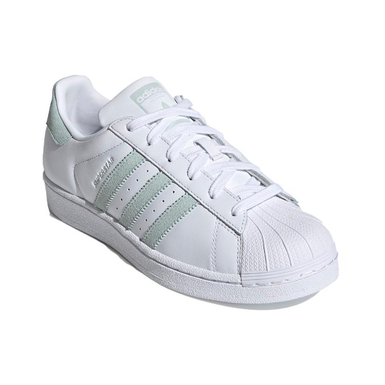 adidas Женские Superstar 'White Vapour Green' (женские размеры) Кроссовки для скейтборда Cloud White / Vapour Green / Core Black EE7401