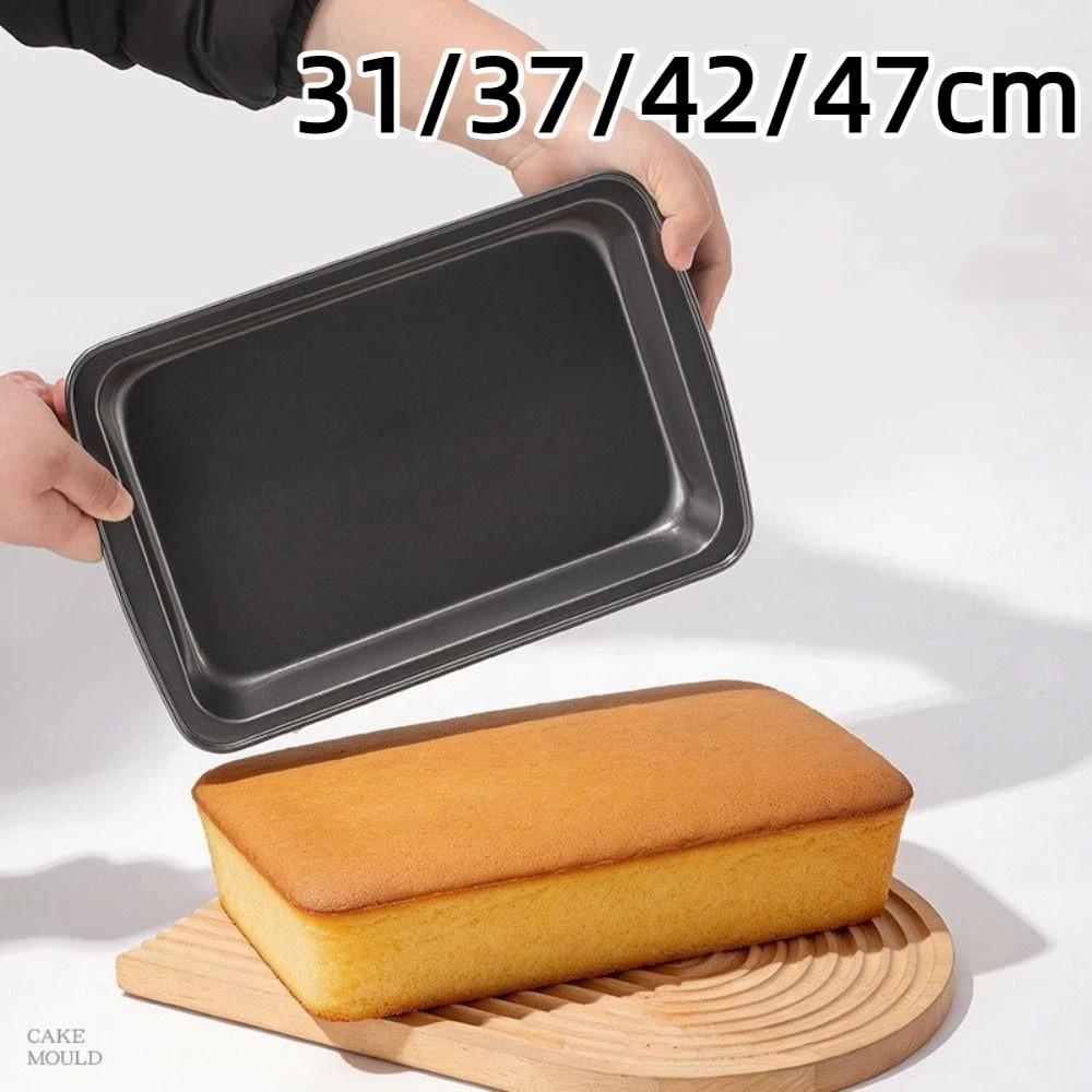 Non-Stick Baking Tray 31/37/42/47cm Loaf Pan Simple Rectangular Baking Pan Pastries Baking