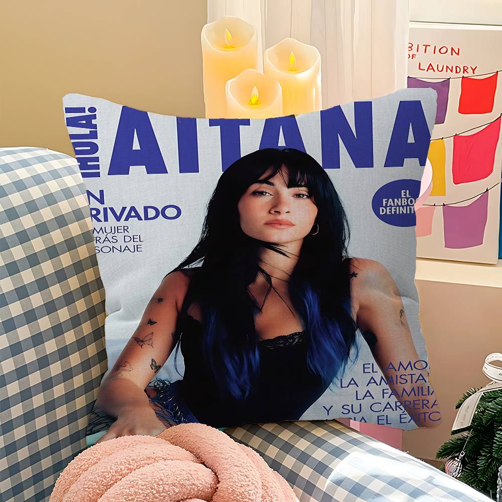 Певец A-Aitana Ocana Офисная Подушка Наволочка Автомобильная Наволочка на Подушку 45X45СМ Наволочка для Подушки под Пояс Диванная Наволочка