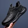FashionAutumn Winter New Designer Cow Leather Shoes for Men Fashion Black Lace Up Sports Casual Sneakers Male Korean Zapatos Hombre