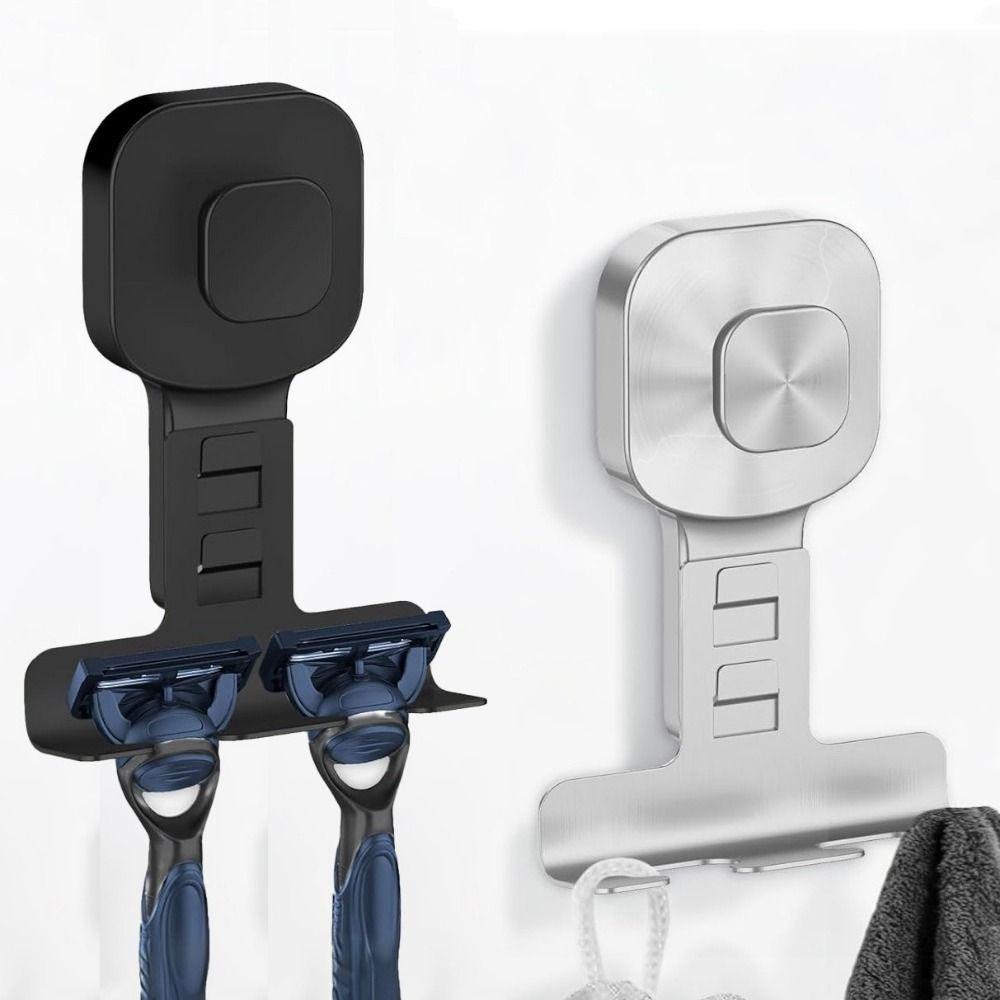 No drilling Shaver Storage Rack Stainless Steel Shaver Hanging Rack Shower Wall Hook Bathroom