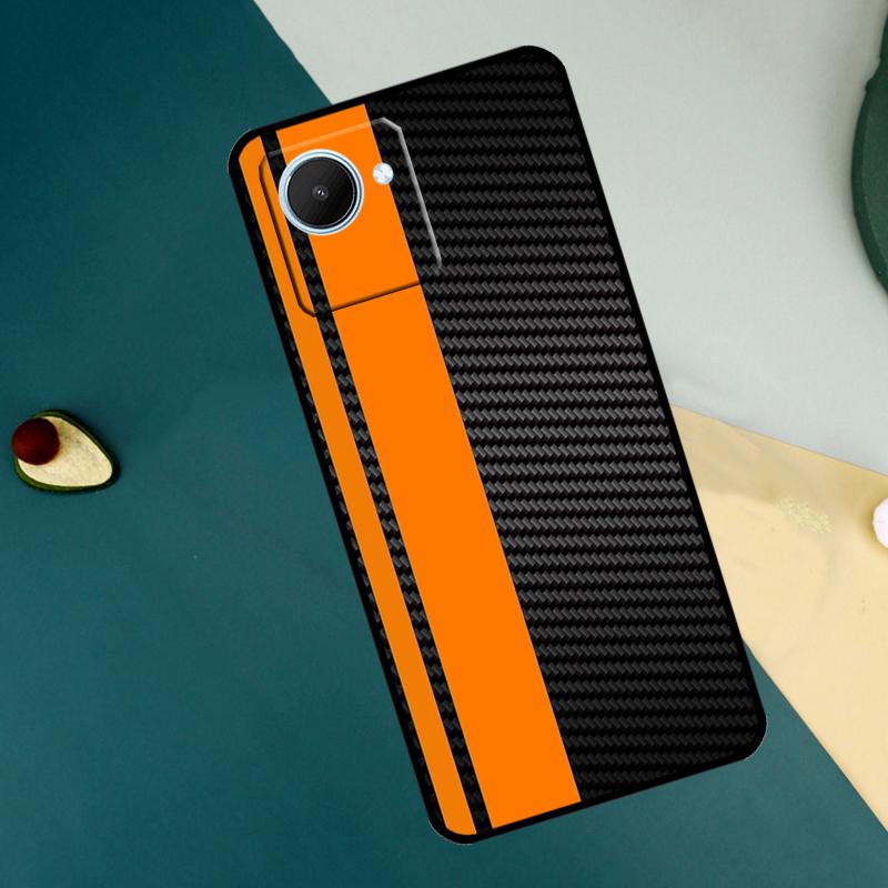 Чехол для телефона Realme C67 C53 C55 C75 C71 C61 C33 C63 C51 C65 11 12 13 14 15 Pro Plus GT6 GT7 Pro с узором под карбон