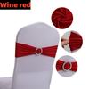 New 50-10PCS Elastic Chair Knot Wedding Decoration Buckle Sashes Back Cover Mariage Hotel Home Seat Elegant Modern Ribbon Decors