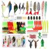 94Pcs Fishing Lures Kit for Bass Trout Salmon Fishing Accessories Tackle Tool Fishing Baits Swivels Hooks