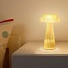 Беспроводная настольная лампа в форме гриба с мягким светом, без мерцания, простое управление, работающая от батареек, портативная светодиодная лампа, небольшой ночник