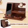 Wooden Bedside Phone Organizier Watches Jewelry Glasses Holder Wallet Stand Multifunction Desk Display Storage Racks