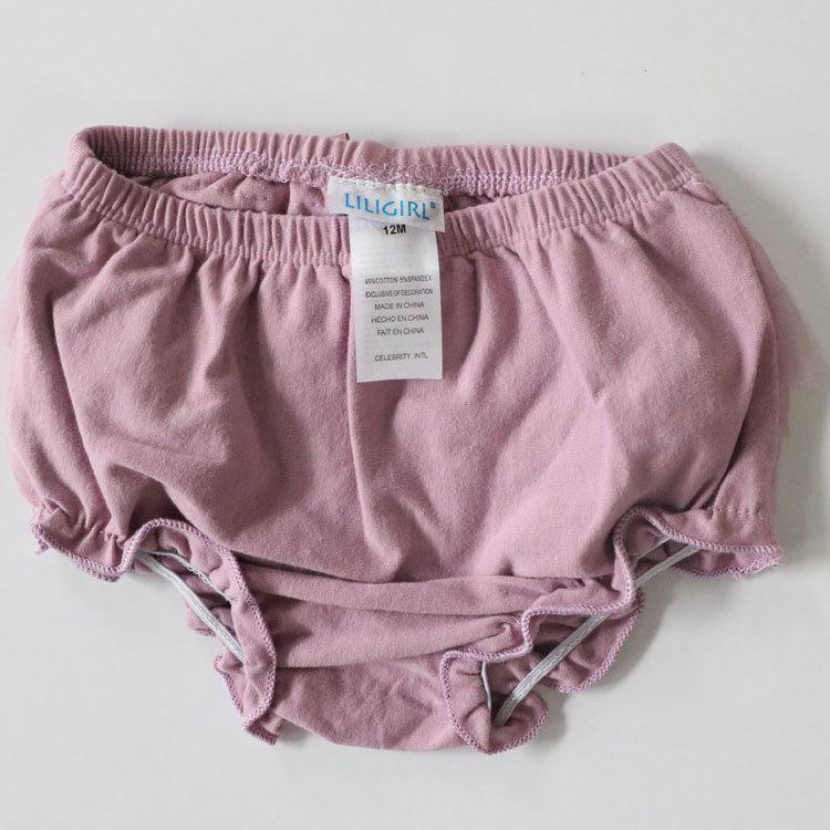 Лёгкие шортики на подгузник с бантиком для маленьких девочек