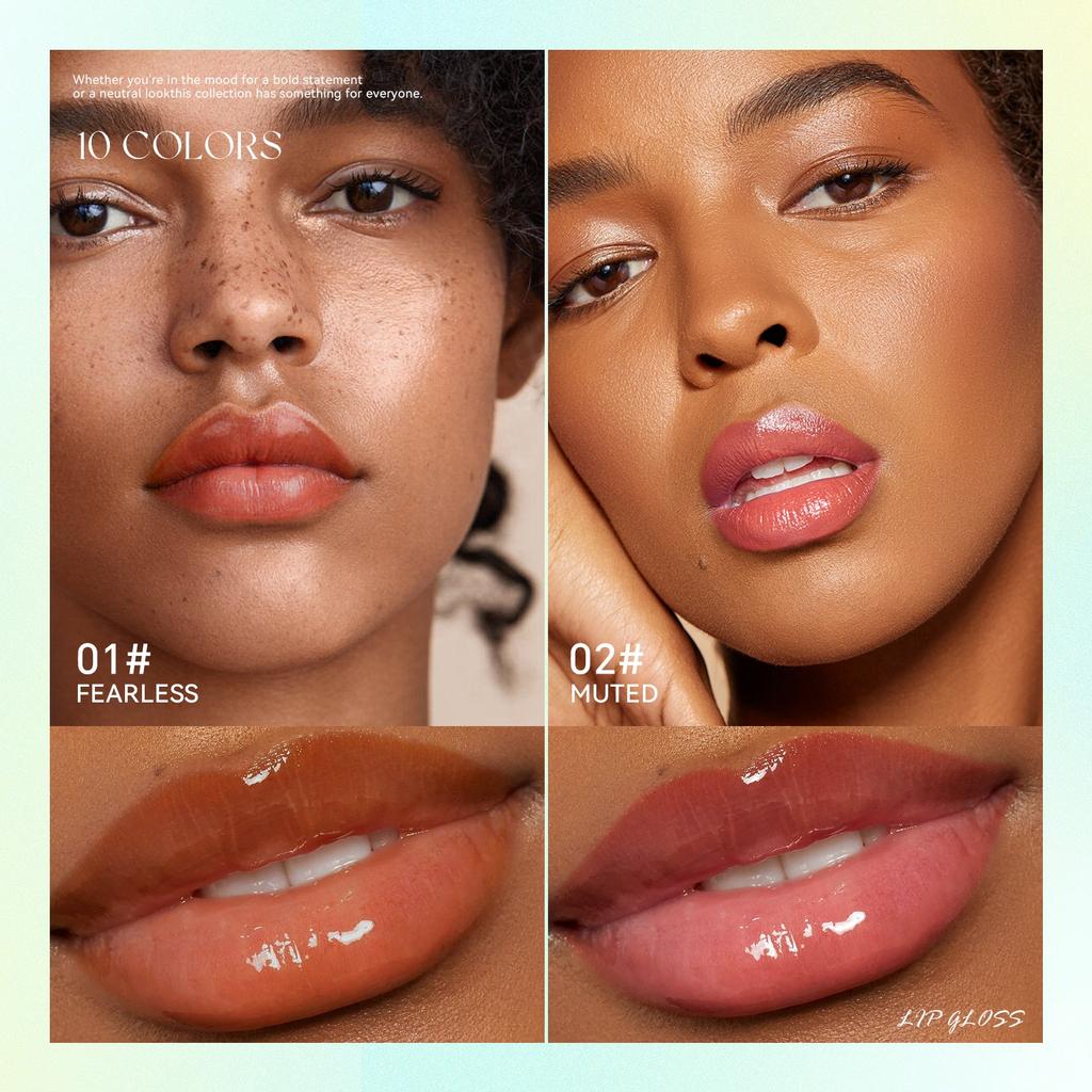 Помада, 10 цветов, Увлажняющая и легкая, Нежирный блеск для губ, Увлажняющая зеркальная помада 15 г