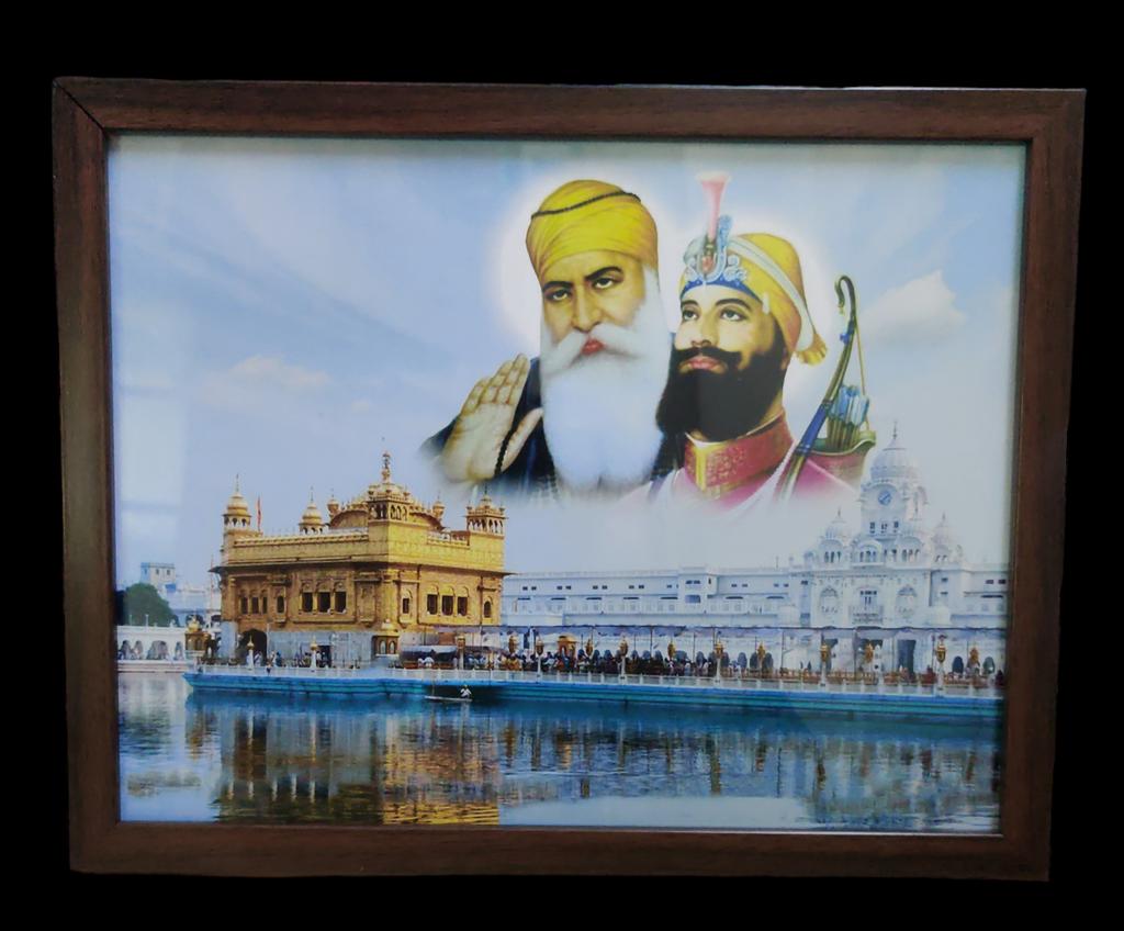 @ Indian Traditional Guru Nanak Dev Ji Photo Frame 12x9.5 Inches SM221-60% OFF