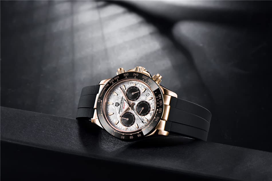 Pagani Design SEIKO Кварцевые Daytona с Керамикой Классические из Нержавеющей Стали Сапфировые PAGANI DESIGN Мужские Часы, Японский Механизм, Хронограф, Корпус,