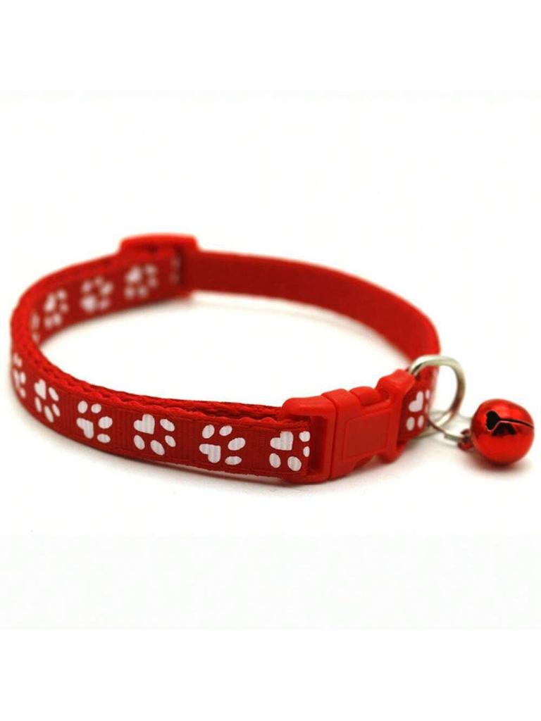 Colorful Pet Leash & Paw Print Collar Set for Dogs and Cats