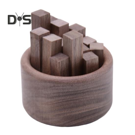 Wooden Aromatherapy Diffuser Round Car Essential Oil Diffuser Natural Wood Stick Fragrance Expanding Base Home Office Desktop Decoration