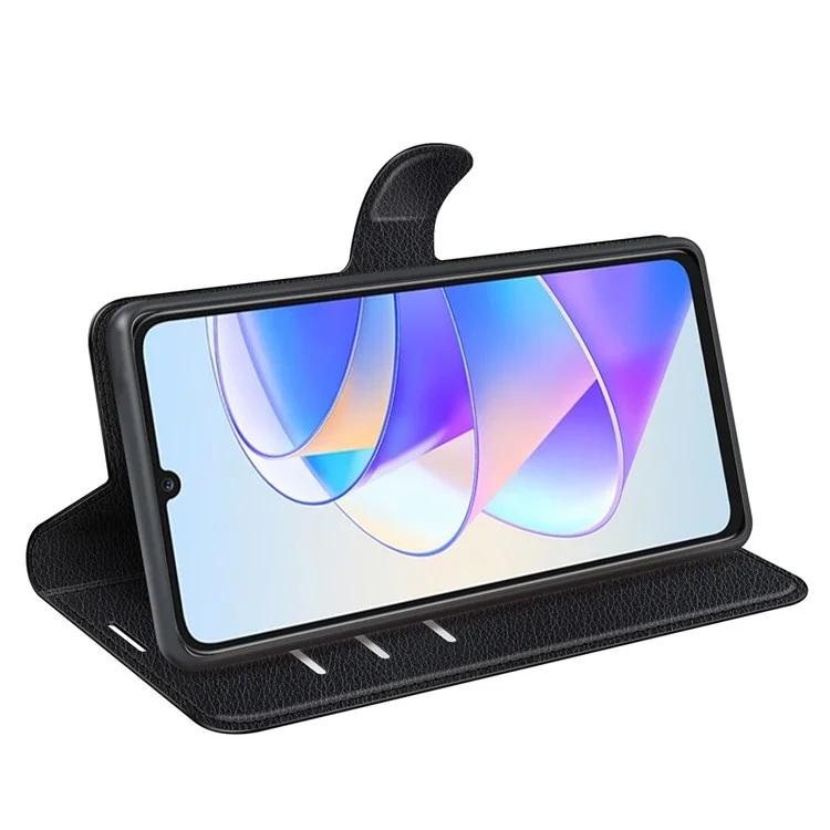 Для Honor X7a 4G чехол-кошелек-подставка из искусственной кожи с текстурой личи и защитой от царапин чехол для телефона