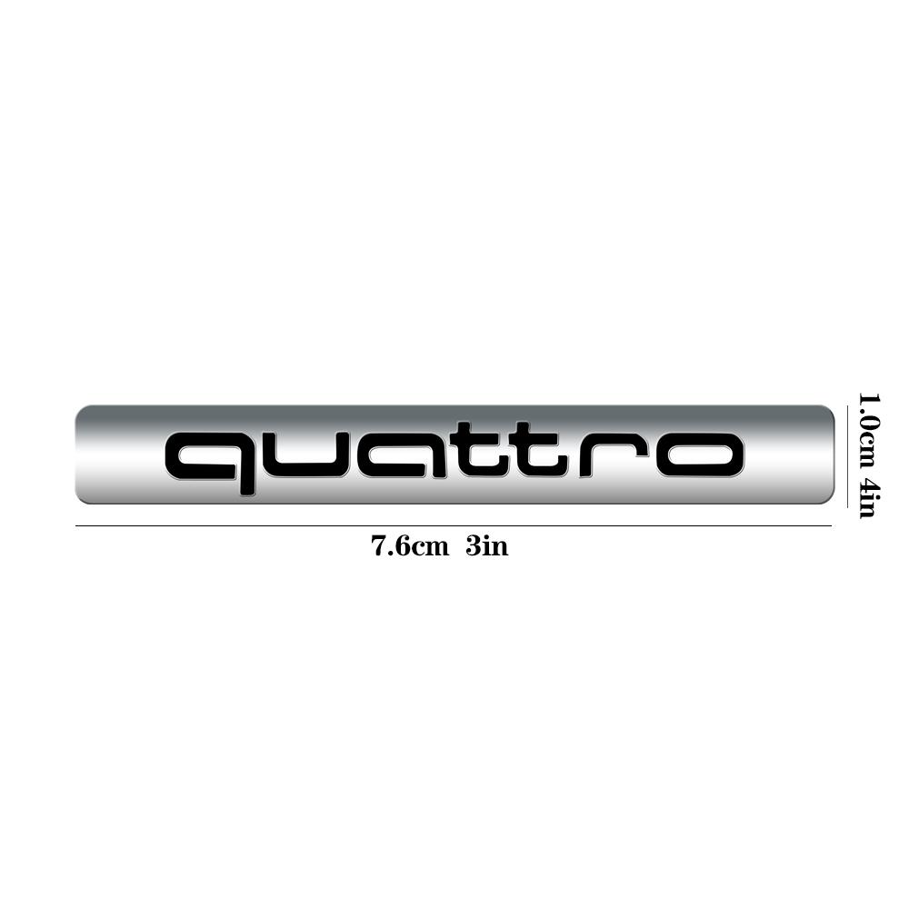 3D ABS QUATTRO Badge Car Body Trunk Decoration Sticker Auto Modification Accessories for s1 S Q5 A5 Q7 A1 Q3 A7 A4 A3 A6 C6 TT