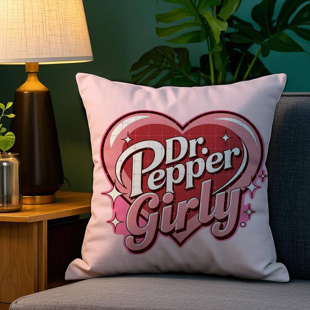 Наволочка с изображением вишневого напитка Dr. P. Pepper, мягкая, двусторонняя, из плюшевой ткани, для дома, дивана, высококачественная.