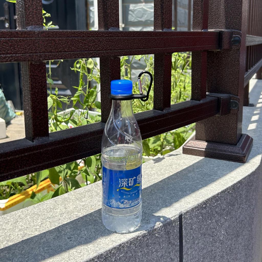 4 Pcs Silicone Water Bottle Buckle with Carabiner Belt Clip Secure Bottle Hanging Strap Sports Bottle Hanger Holder