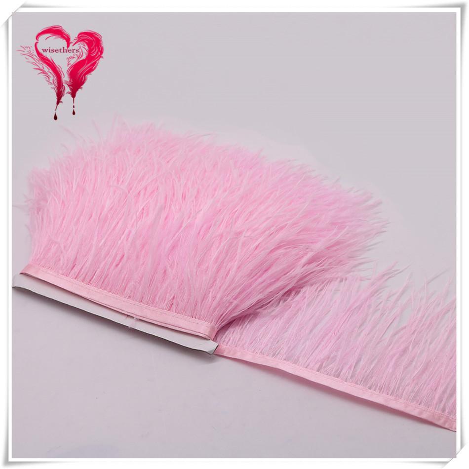 Ostrich Hair Cloth Edge Dress Dress Accessories Skirt Feather Trim With 10-15Cm Tassel