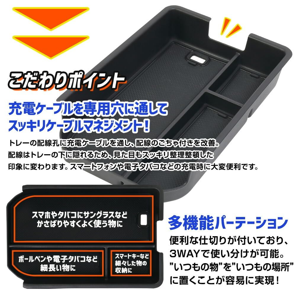 Console Box Storage for Land Cruiser 250 Console Box Tray Storage Large Center Console LANDCRUISER 250 Custom S YOURS [Set 1 + Lid-Side Box] Tray,